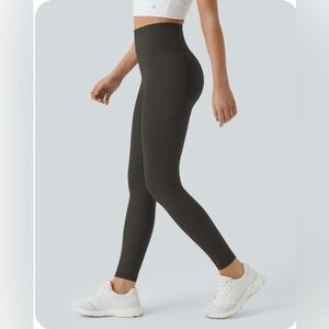 Halara UltraSculpt SoCinched High Waisted Tummy Control Leggings -Hazelnut Black